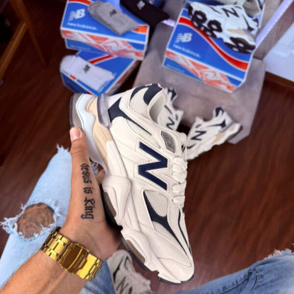 New Balance 9060 Masculino Branco e Azul Escuro