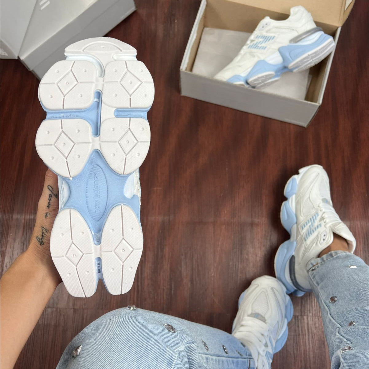 New Balance 9060 Branco e Azul