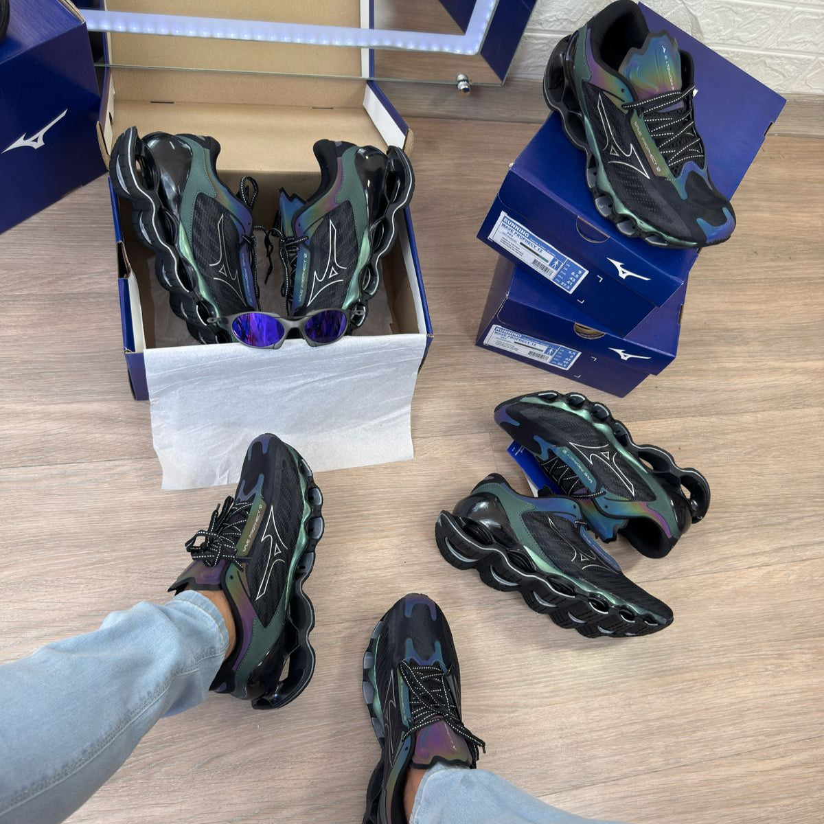 Mizuno Wave Prophecy 12 Preto Camaleão